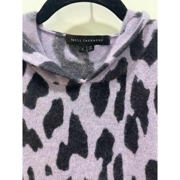 360 Cashmere Carson Hoodie Wisteria & Charcoal Skull Sz S - Picture 3 of 8